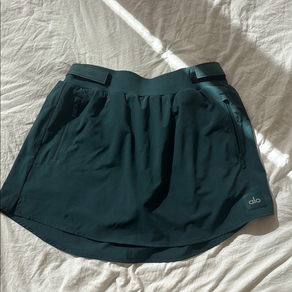 Alo Dark Green Athletic Skirt